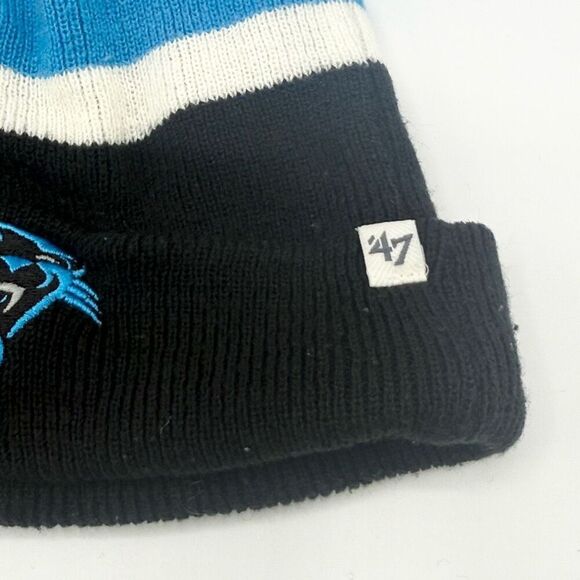 '47 Brand NFL Carolina Panthers Knit Winter Hat Beanie Adult - Picture 2 of 5